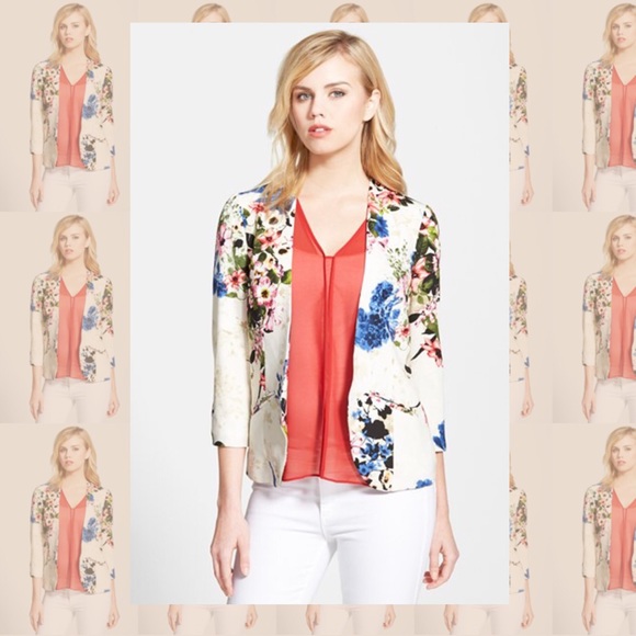 Ro & De Flower Print Blazer