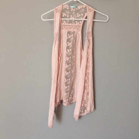 Light Pink Lacey Vest