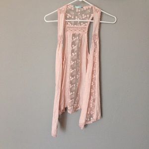 Light Pink Lacey Vest