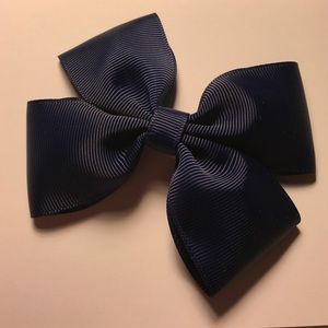 Flat Navy Hairbow