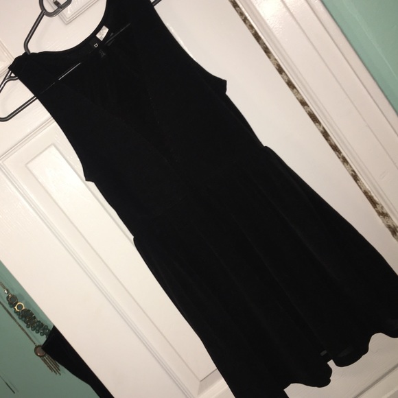 Mini LBD with mesh neckline