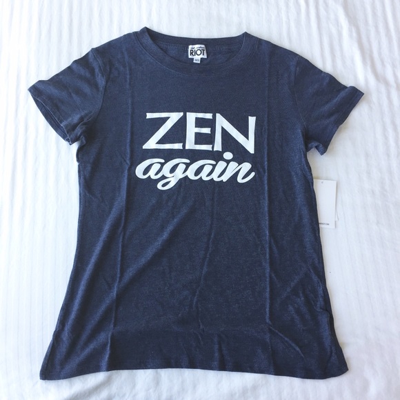 Suburban Riot Zen Again Navy Tee - Picture 3 of 4