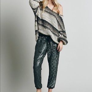 Free People Scintillating Sequin Jogger Sweatpants