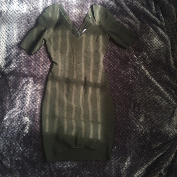 Herve Leger Green Dress - Picture 3 of 4