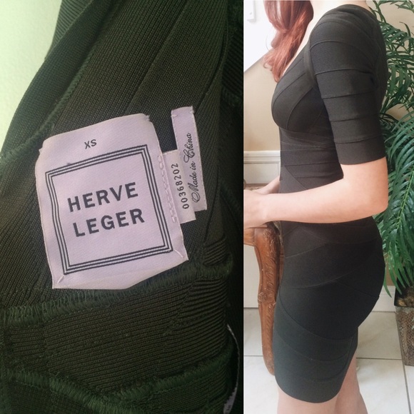 Herve Leger Green Dress - Picture 4 of 4