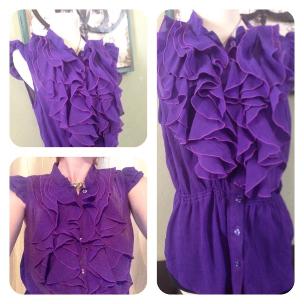 Miley Cyrus purple blouse NEW WITH TAGS