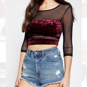 Sparkle & Fade Velvet Crop Top
