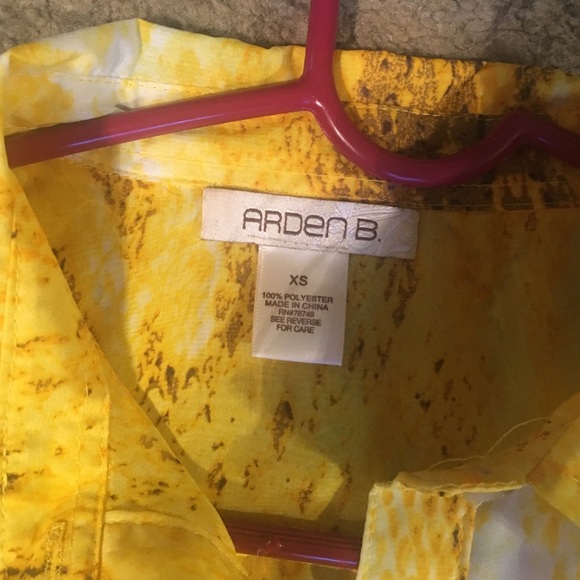 Yellow and brown blouse - Picture 2 of 3