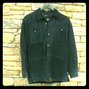 Men's Claiborne Black Suede Car Coat -  Medium