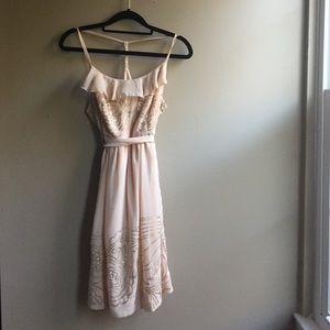 Medium Peach & Gold sequined Dress