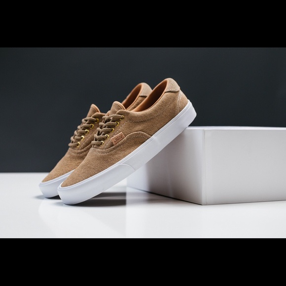 Tan suede denim vans