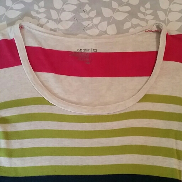 OLD NAVY stripe l/s scoop neck shirt - Picture 2 of 3