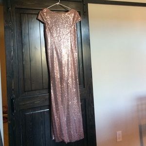 Rose gold sequin dress