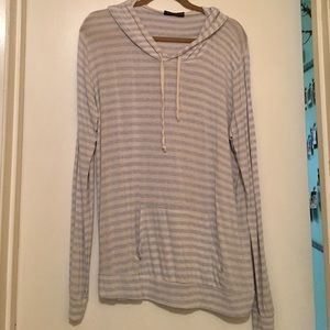 Brandy Melville long sleeve hoodie, blue and white