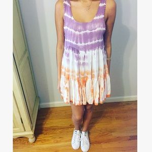 Swing tie-dye LF mini dress