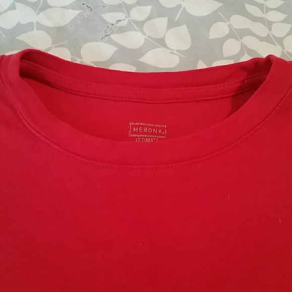 MERONA solid red soft tee - Picture 2 of 3
