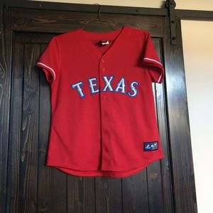 Texas Rangers women's baseball jersey