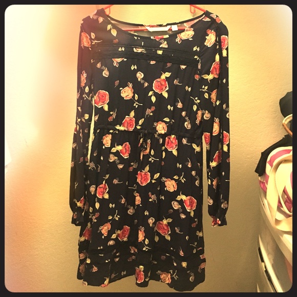 Blue floral dress