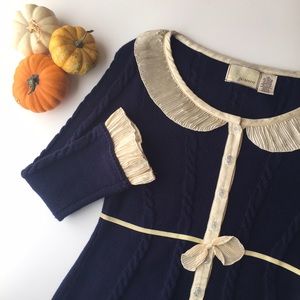 Anthropologie Guinevere Peter Pan Collar Cardigan