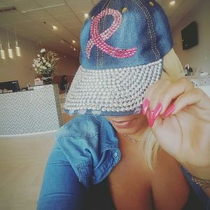 Go Pink for October baseball cap