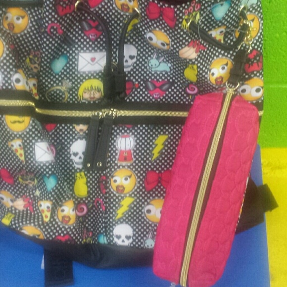 Betsy Johnson Book Bag with case - Picture 2 of 4