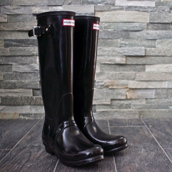 HUNTER โ ORIGINAL TALL GLOSS BOOTS - Picture 1 of 4