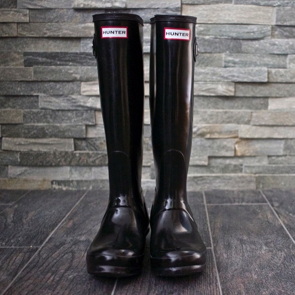 HUNTER โ ORIGINAL TALL GLOSS BOOTS - Picture 2 of 4