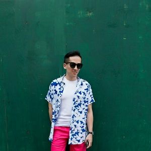 Blue Patterned Print Shirt