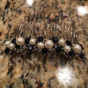 Sapphire and Pearl Hair Piece