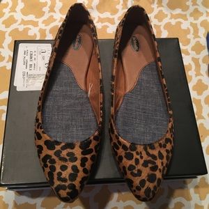 Leopard print flats