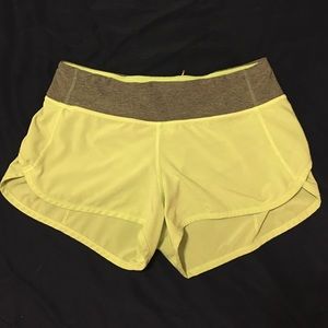Lululemon 4 way stretch speed shorts.