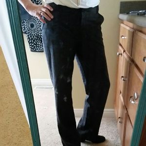 Grey pinstripe slacks