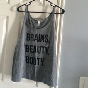 Brains beauty booty shlouchy tank