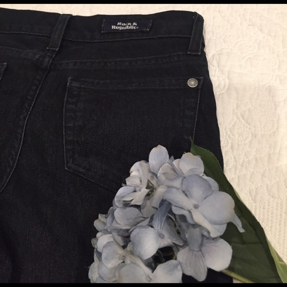 SALE Rock & Republic black denim straight leg jean - Picture 6 of 6