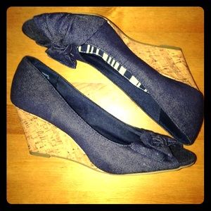 American Eagle Payless Denim Wedges