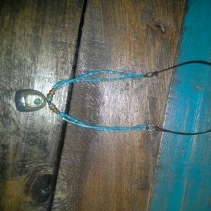 Turquoise and Brass Necklace