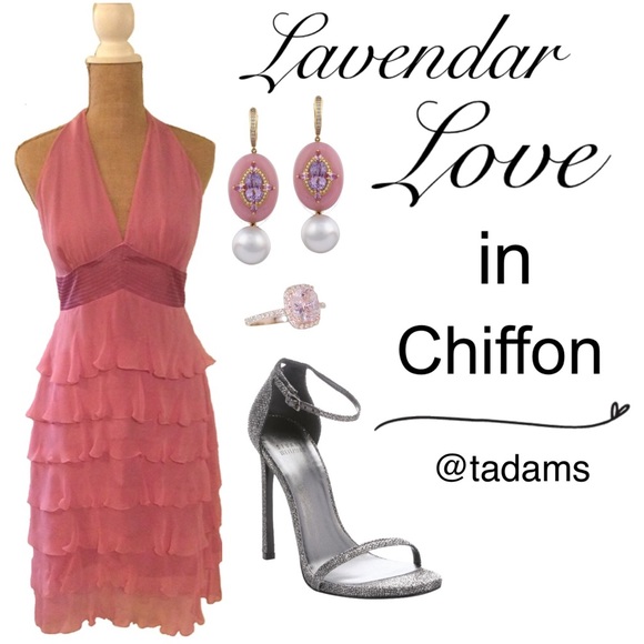 Lavender Silk Chiffon Dress