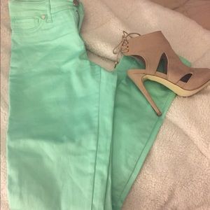 Mint green express jeggings *On Hold
