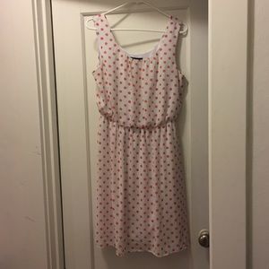 AGB Printed Polka Belted Dress