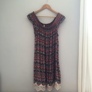 Super cute boho off the shoulder dress