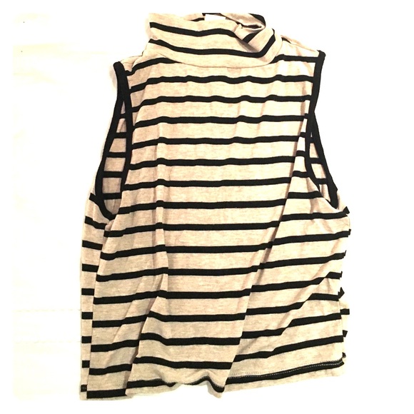Striped crop top with open back