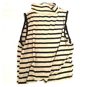 Striped crop top with open back