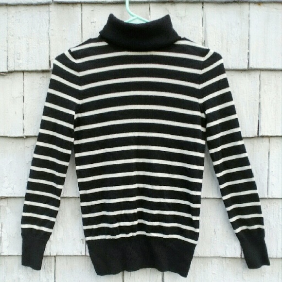 J. Crew Merino Turtleneck Sweater in Stripe