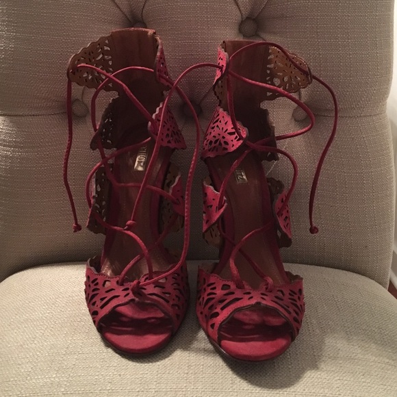 Schutz lace up heels