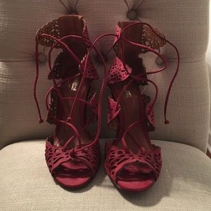 Schutz lace up heels