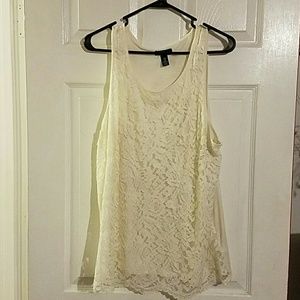 Ivory lace tank top