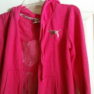 Victoria's Secret I {Heart} PINK zipper Hoodie
