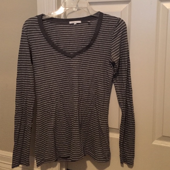 Vince Striped Long Sleeve Tee