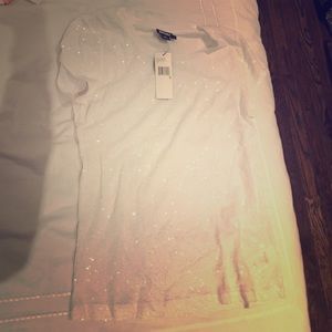 DKNY sparkle tee white