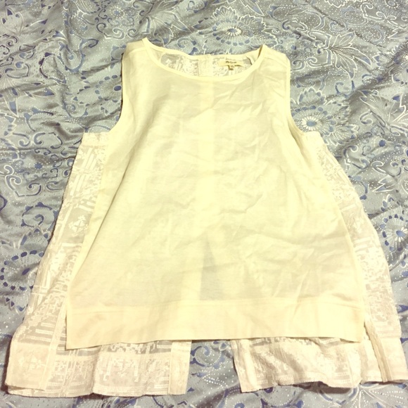 Madewell tank! NWT open back, sheer embroidery